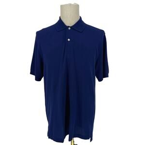 Brooks Brothers Men's Performance Polo Shirt Solid Navy Blue M 100% Cotton NWOT